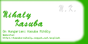 mihaly kasuba business card