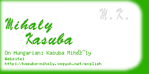 mihaly kasuba business card